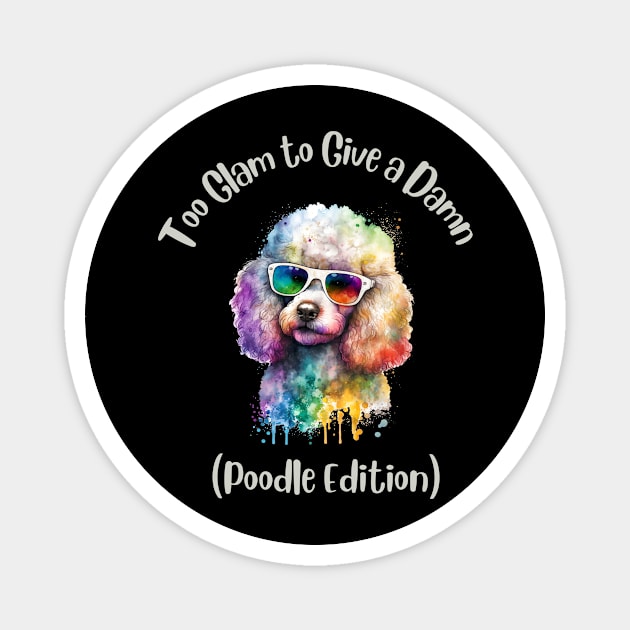 Rainbow Poodle Magnet by sunshine shirts